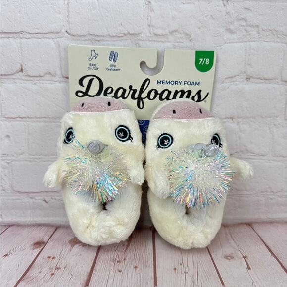 NWT Dearfoams Emery Critter Closed Back Slippers Toddlers Size 7/8 - Picture 5 of 7